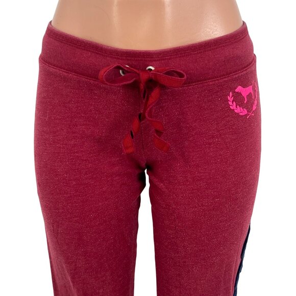 RARE Vtg VS PINK University Of Pink Cropped Logo Sweatpants | Y2K Athleisure XS - Picture 3 of 16